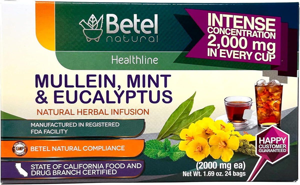 Betel Natural Premium Gordolobo, Mint and Eucalyptus Herbal Tea – 24 Tea Bags - görsel 3