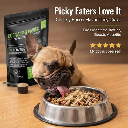 Dog Weight Gainer with Probiotic Digestive Support – 90 Servings