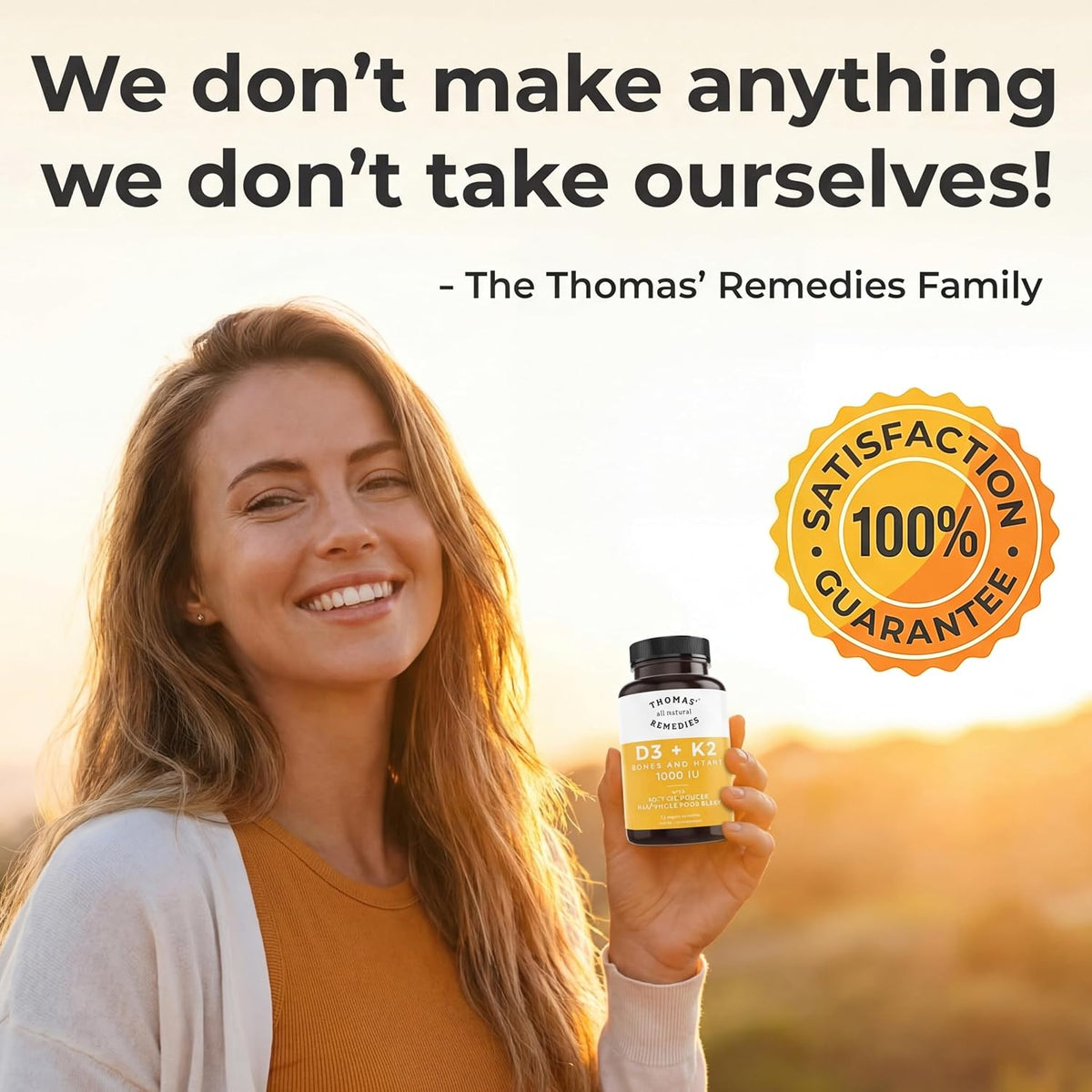 Thomas' All-Natural D3 + K2 with MCT Oil & Raw Whole Food Blend, 1000 IU, Vegan, 120 Soft gel capsules - görsel 9