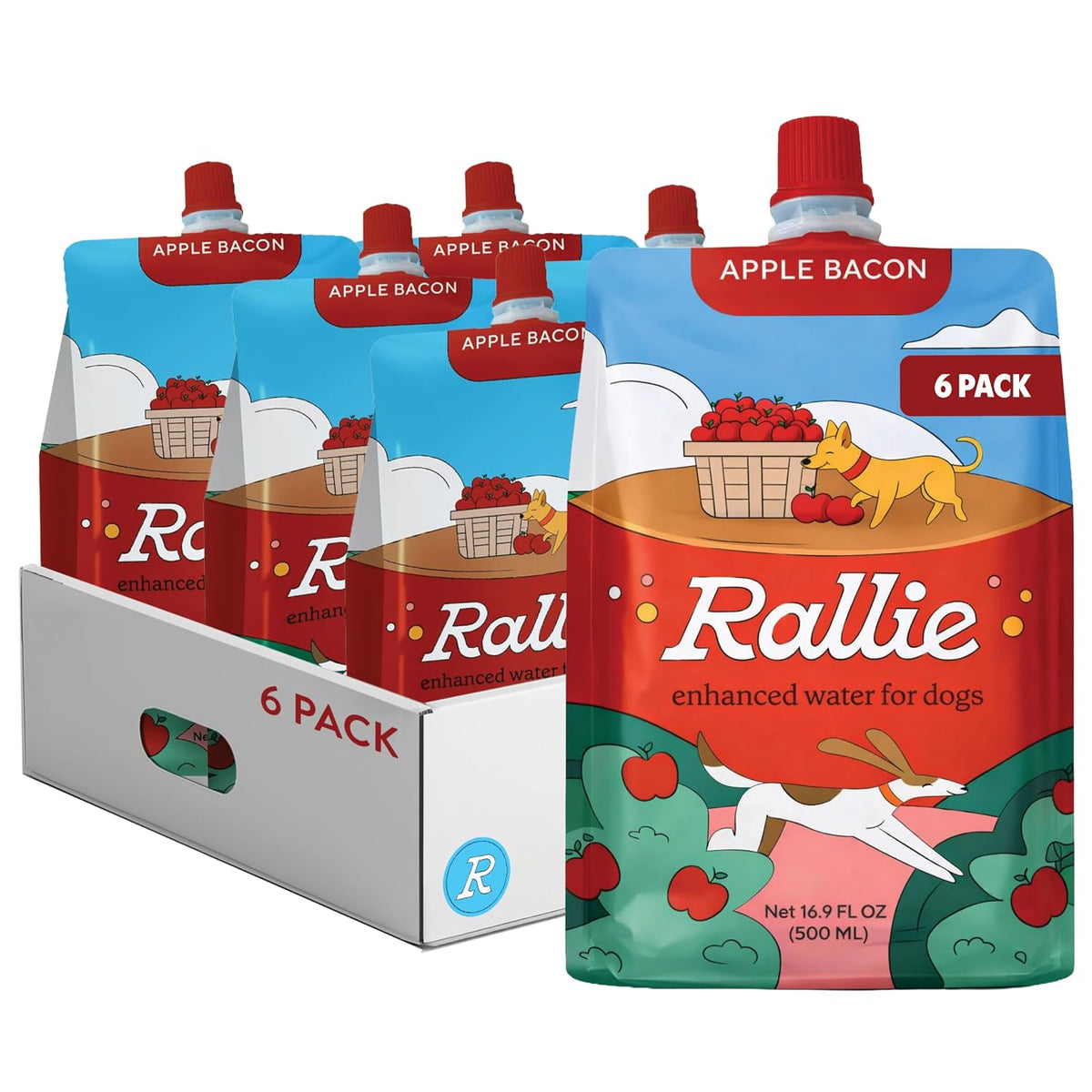 Rallie Apple Bacon Flavoured Hydrogen Water for Dogs with Electrolytes Glucosamine and B Vitamins, 500ml 6 Pack - görsel 1