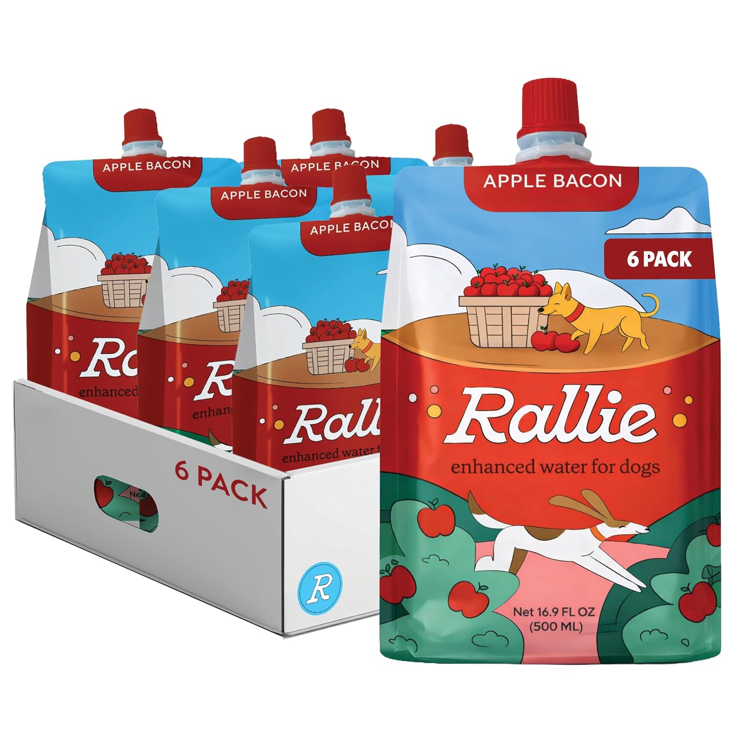Rallie Apple Bacon Flavoured Hydrogen Water for Dogs with Electrolytes Glucosamine and B Vitamins, 500ml 6 Pack - görsel 1