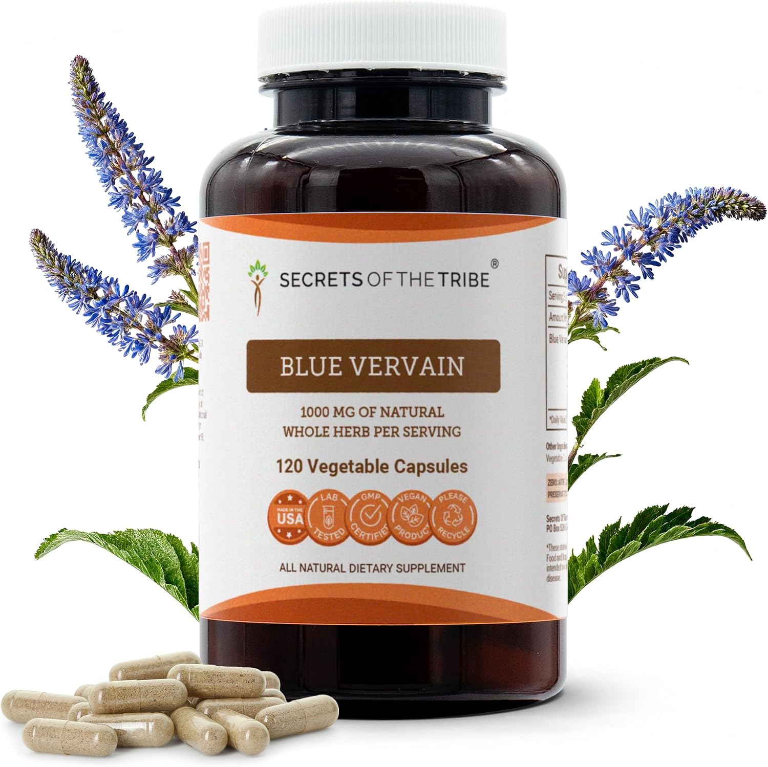 Secrets of the Tribe Blue Vervain 60 Capsules, 1000 mg - görsel 6