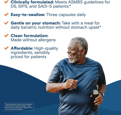 Bariatric Fusion High ADEK Multivitamin Capsule with 45mg Iron – 1080 Capsules (1 Year Supply)
