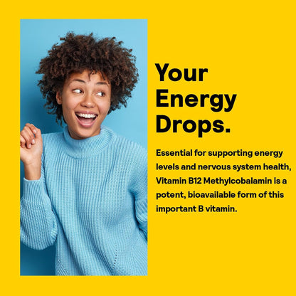 Nature's Life B12 Drops 5000 mcg - Vitamin B12 Methylcobalamin Liquid Supplement, Mixed Berry, Sugar Free, 4 oz (200 Servings)