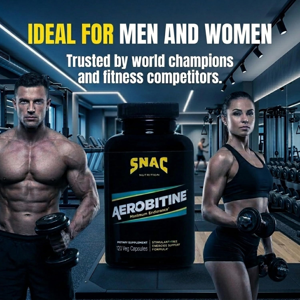 SNAC Aerobitine - Pre-Workout Supplement for Max Endurance, 120 Veggie Caps - görsel 6