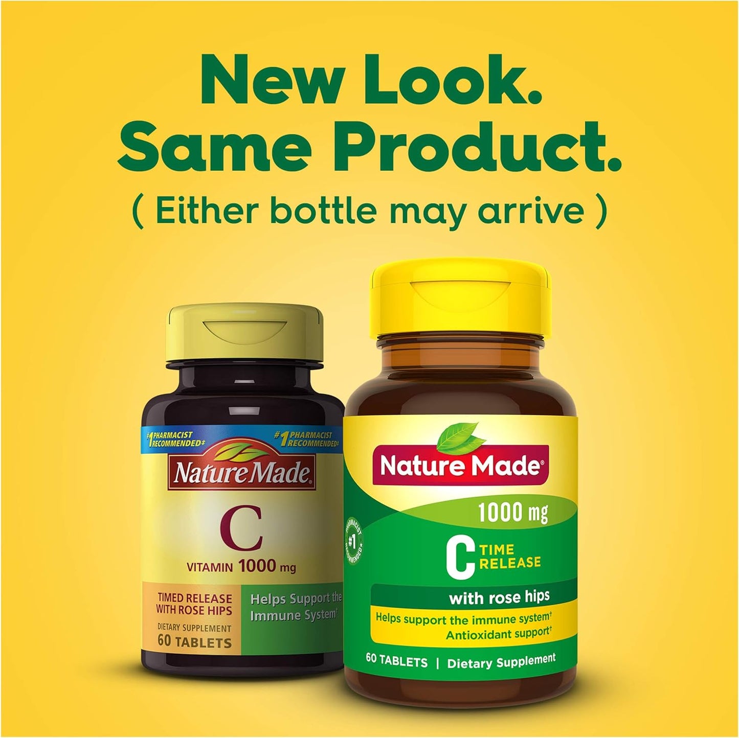 Nature Made Vitamin C 1000 mg Time Release Tablets with Rose Hips, 60 Tablets - görsel 2