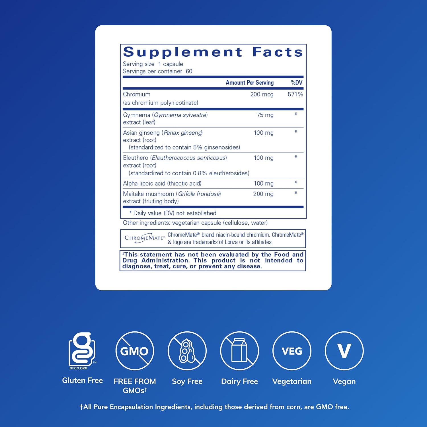 Pure Encapsulations Glucose Support Formula – Hypoallergenic Supplement for Carbohydrate Metabolism, 60 Capsules - görsel 2