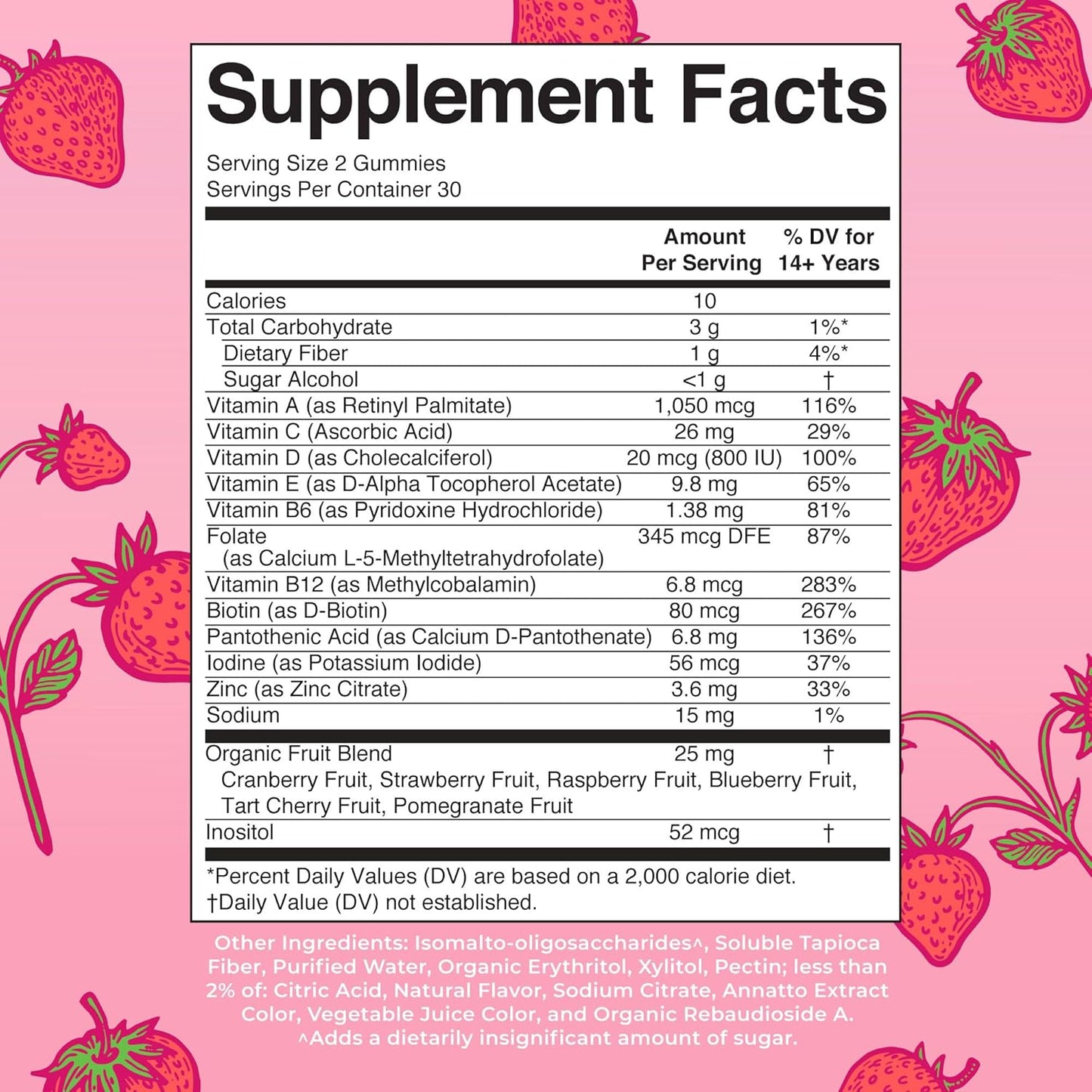 MaryRuth Organics Women's Immune Support Multivitamin Gummies - Sugar-Free, Vegan, 60 Count - görsel 2