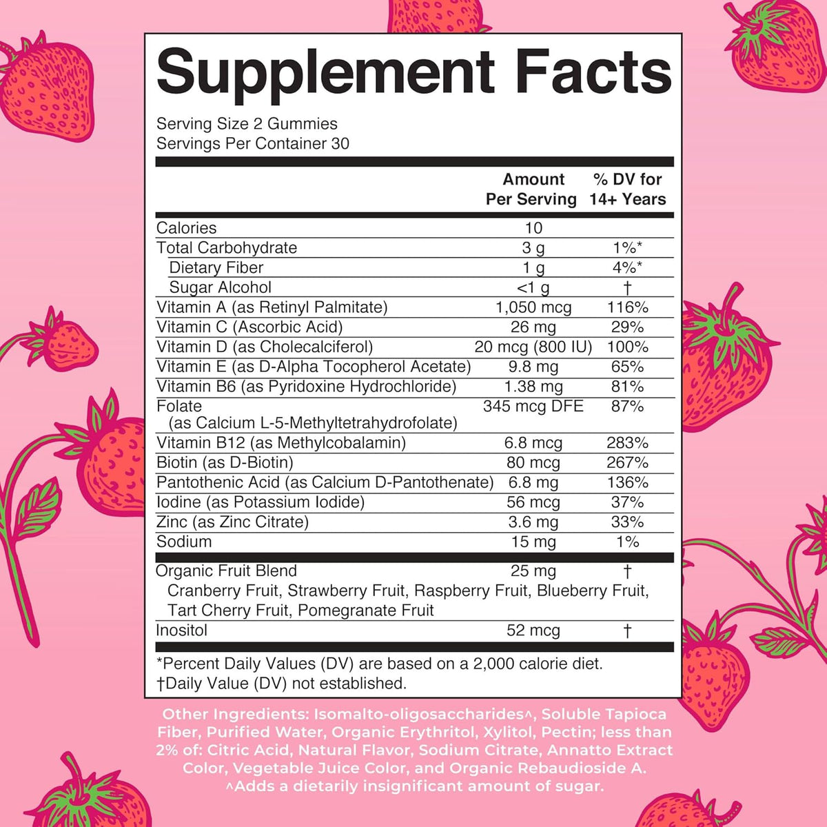 MaryRuth Organics Women's Immune Support Multivitamin Gummies - Sugar-Free, Vegan, 60 Count - görsel 2