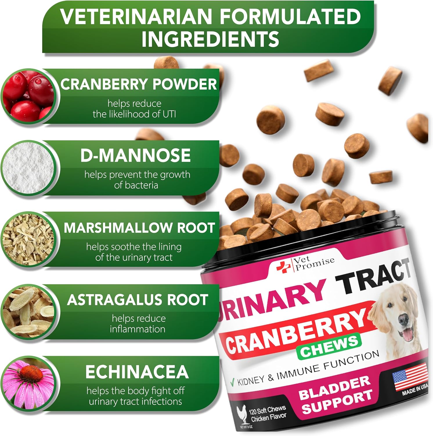 Dog UTI Chews - Advanced Cranberry Supplement for Dogs - görsel 3