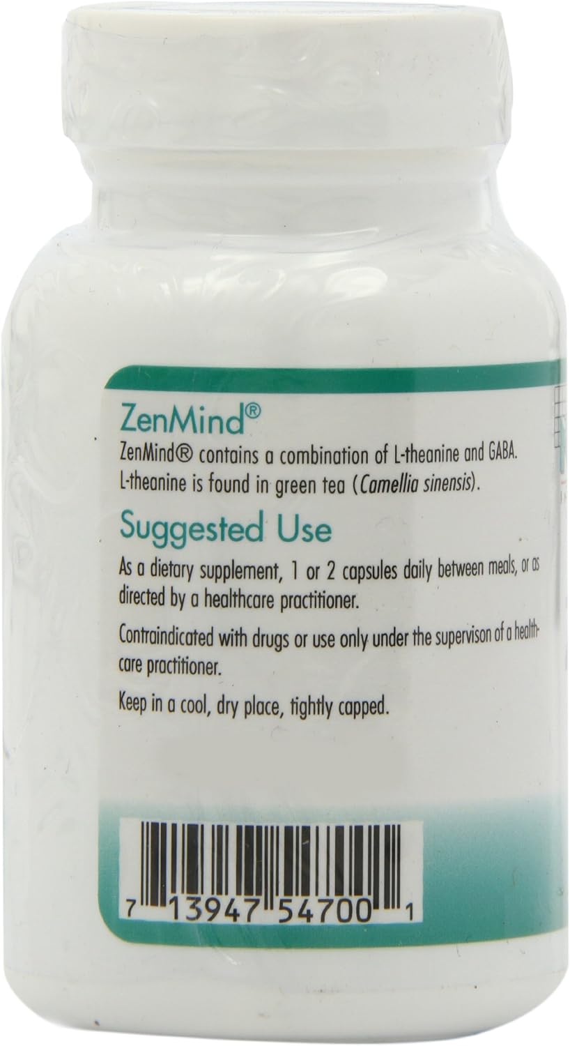 NutriCology ZenMind - GABA 550 mg & L-Theanine 200 mg - Calmness & Relaxation Support - Non-Drowsy - 60 Capsules - görsel 5