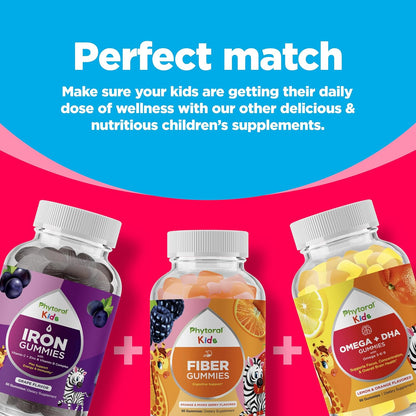 Phytoral Kids Vitamins Gummy Multivitamin - Natural Energy Support & Immune Health for Children - 90 Gummies