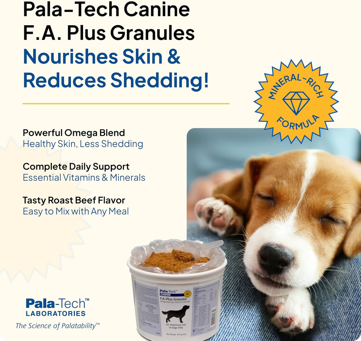 Pala-Tech Canine F.A Plus Granules - Dog Multivitamin with Omega Fatty Acids, Vitamins & Minerals - 650g - görsel 2