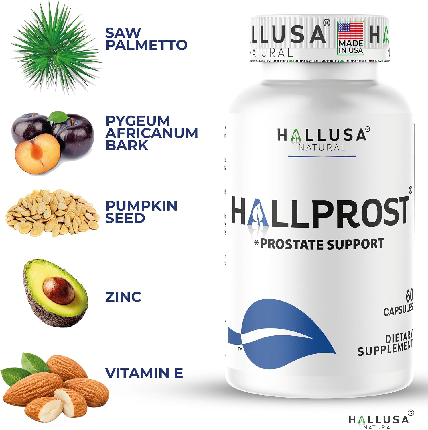Hallusa Natural Hallprost – Prostate & Urinary Support Supplement (60 Capsules) - görsel 5