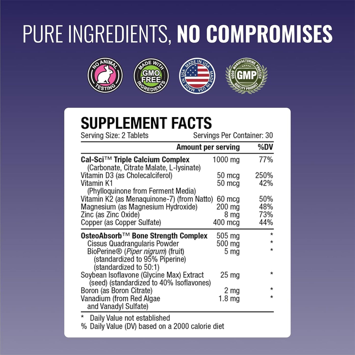 Approved Science Bonesyl - Bone Health Food Supplement with K2, Magnesium, and BioPerine - 360 Tablets - görsel 4