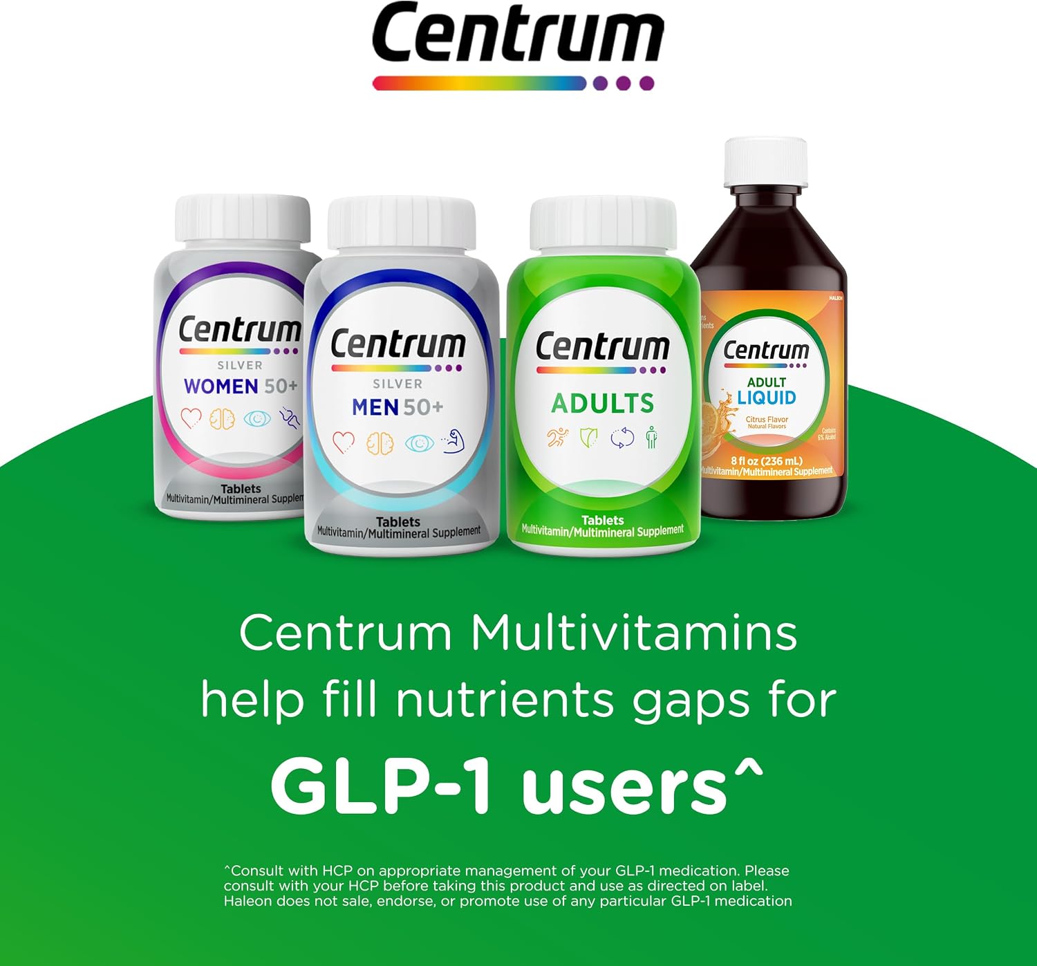Centrum Silver Men's 50+ Multivitamin with Vitamin D3, B Vitamins, Zinc - 200 Tablets - görsel 8