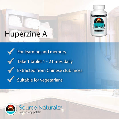 Source Naturals Huperzine A 100mcg – 120 Tablets