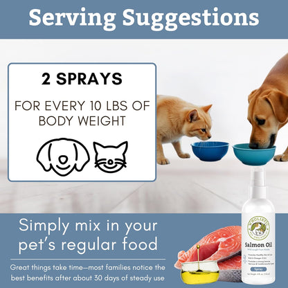 Wholistic Pet Organics Wild Alaskan Salmon Oil for Dogs and Cats – Omega-3 Fish Oil Supplement – 4 oz (118 ml)