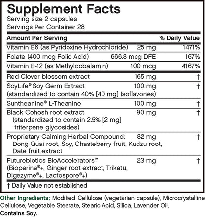 Futurebiotics Estrocomfort Vegetarian Capsules - Menopause Support with Soya Isoflavones & L-Theanine