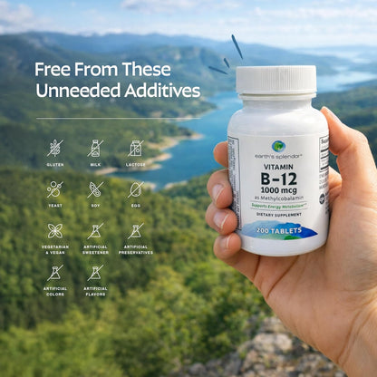 Earth's Splendor Vitamin B12 Tablets - 1000 µg, 400 Tablets