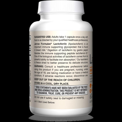 Jarrow Formulae Lactoferrin 250 mg – Immune Support & Iron Absorption – 60 Capsules