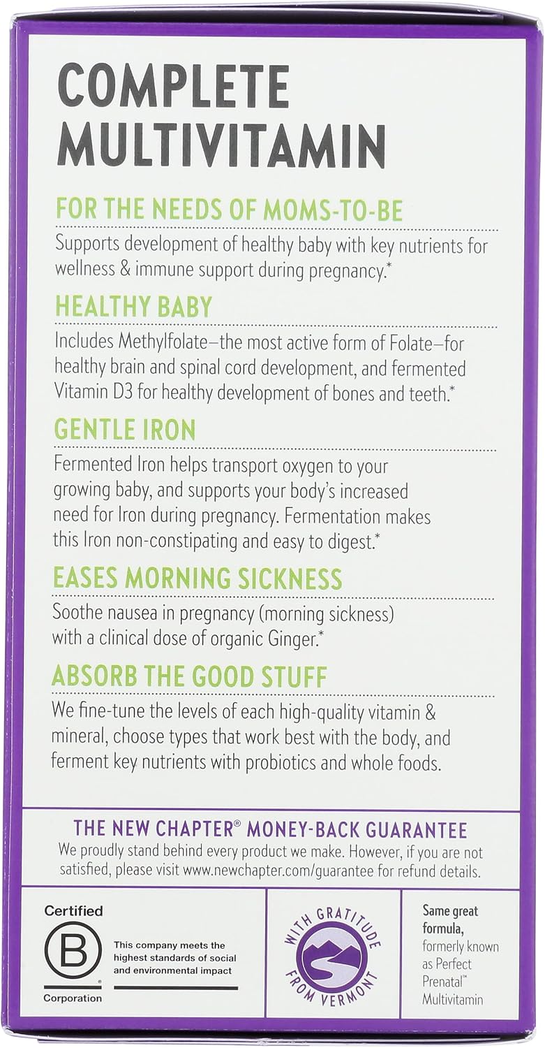 New Chapter Organic Perfect Prenatal Multivitamin, 192 Tablets - görsel 7