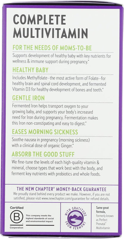 New Chapter Organic Perfect Prenatal Multivitamin, 192 Tablets