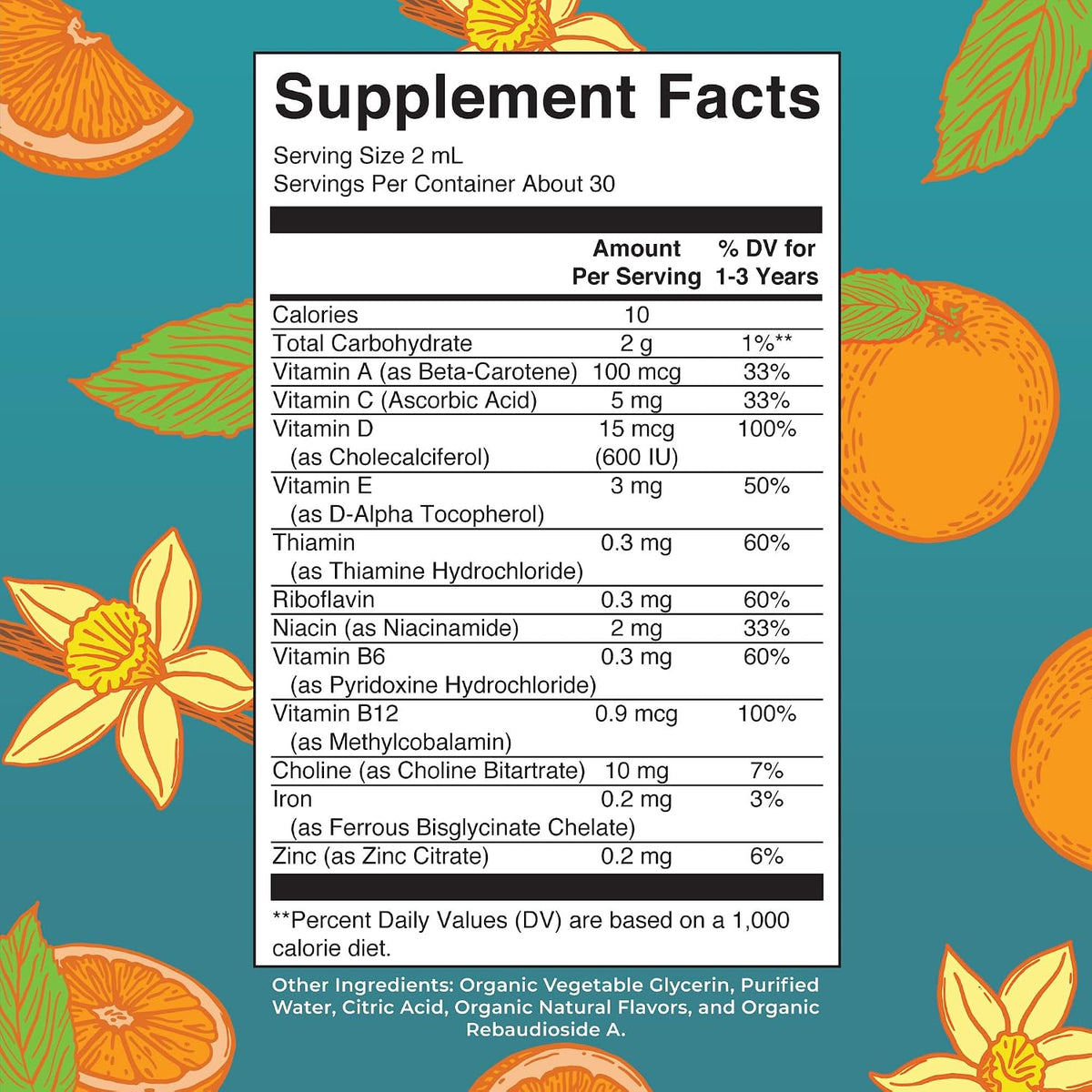 MaryRuth's Organic Multivitamin & Multimineral with Iron for Toddlers - Organic Liquid Drops - Ages 1-3 - 2 fl oz - görsel 2