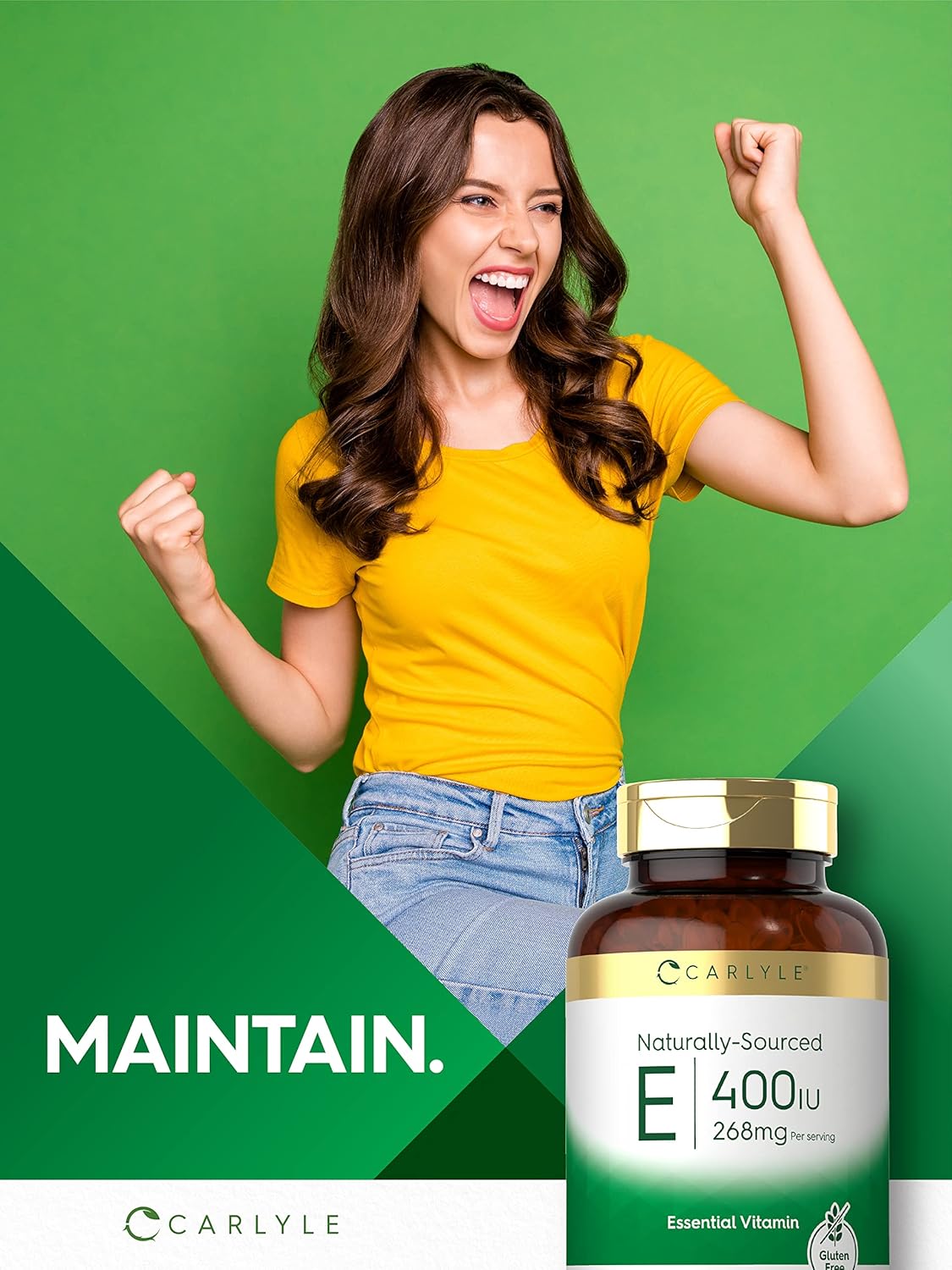 Carlyle Vitamin E 400 IU Softgels | 250 Count | Naturally Sourced Food Supplement | Non-GMO and Gluten-free - görsel 6