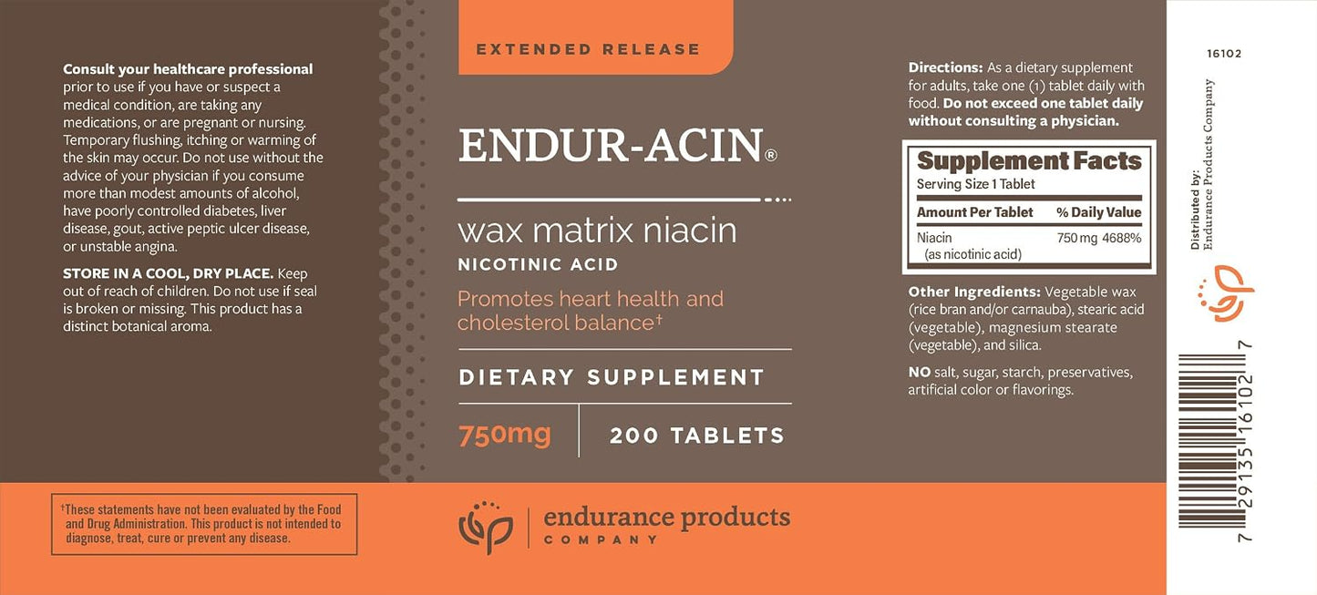 ENDUR-ACIN Niacin B3 750 mg Extended Release Tablets - görsel 2
