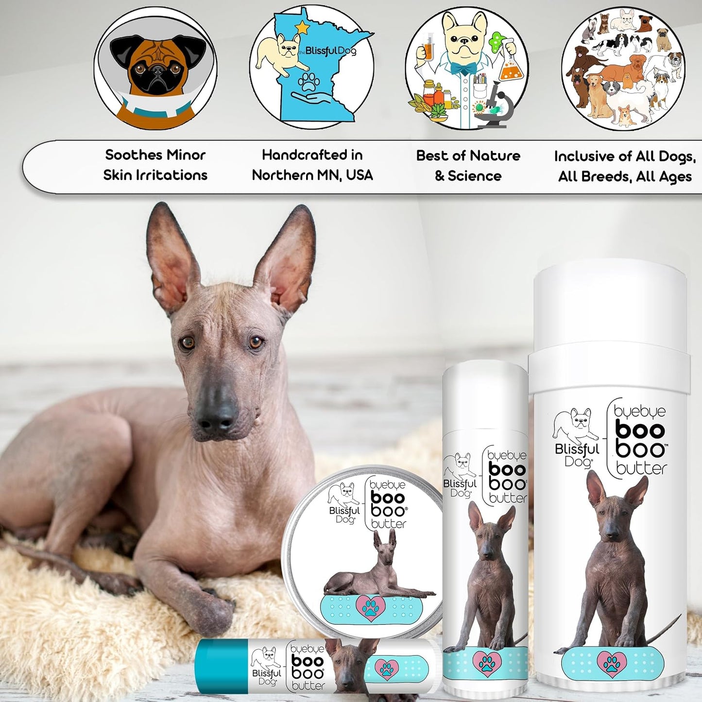 The Blissful Dog Xoloitzcuintli Boo Boo Butter, 454g (16 oz) - görsel 5