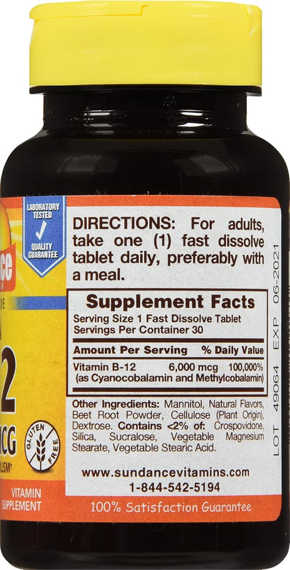 Sundance Ultra B-12 6000 mcg Essential B Vitamin
