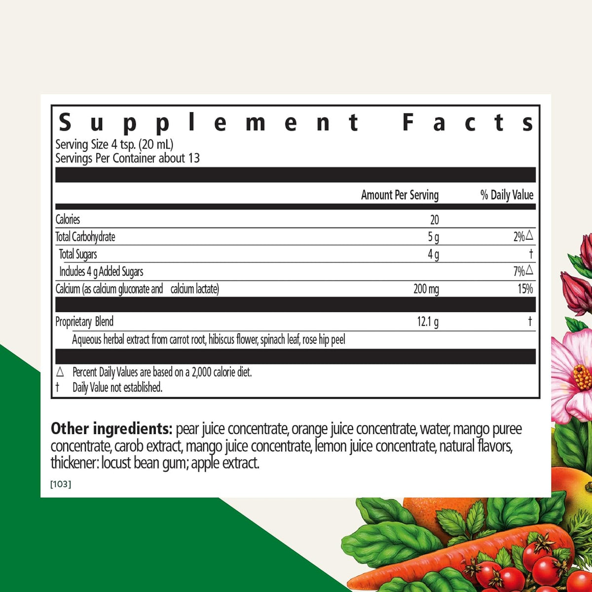 Floradix Calcium Liquid Supplement - Vegan, Non-GMO, 250 ml - görsel 2