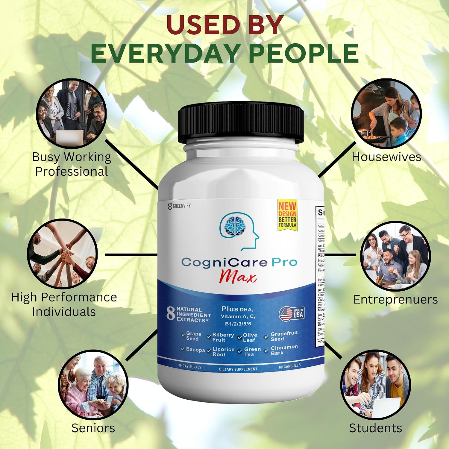 Cognicare Pro Max Brain Support Supplement - Memory & Focus - 60 Capsules - görsel 3