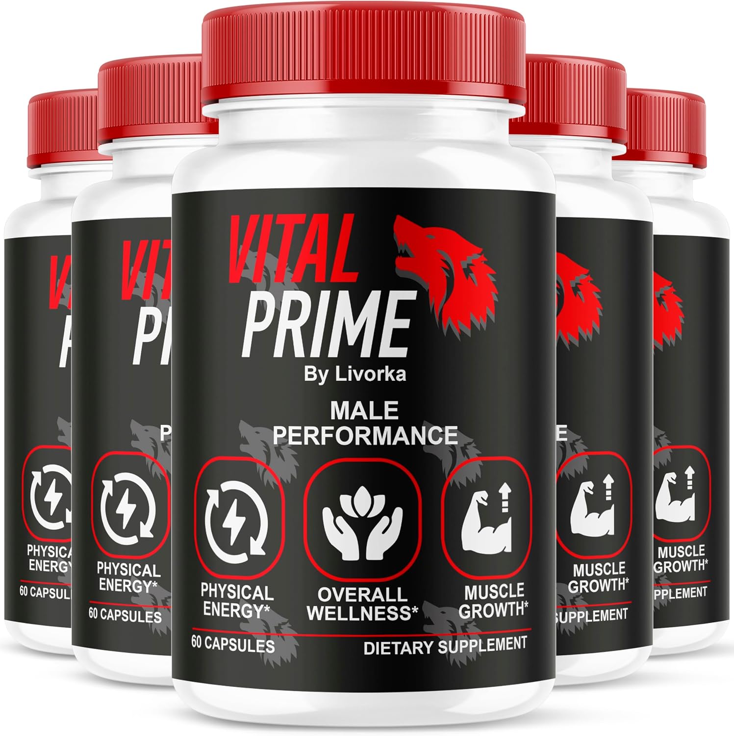 Vital Prime for Men, Advanced Formula, Dietary Supplement Support Capsules for 5 Months, Pack of 5 - görsel 1