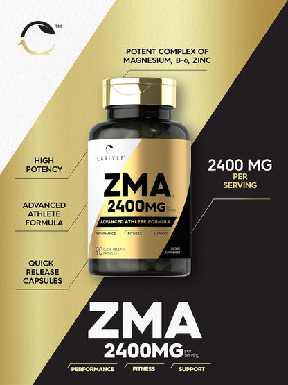 Carlyle ZMA Supplement – Zinc, Magnesium & – Normal immune function – Image 3