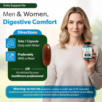 TRUEMED Organic Fenugreek Capsules 610 mg – Digestive Comfort, Natural Energy and Wellness Support (90 Capsules)