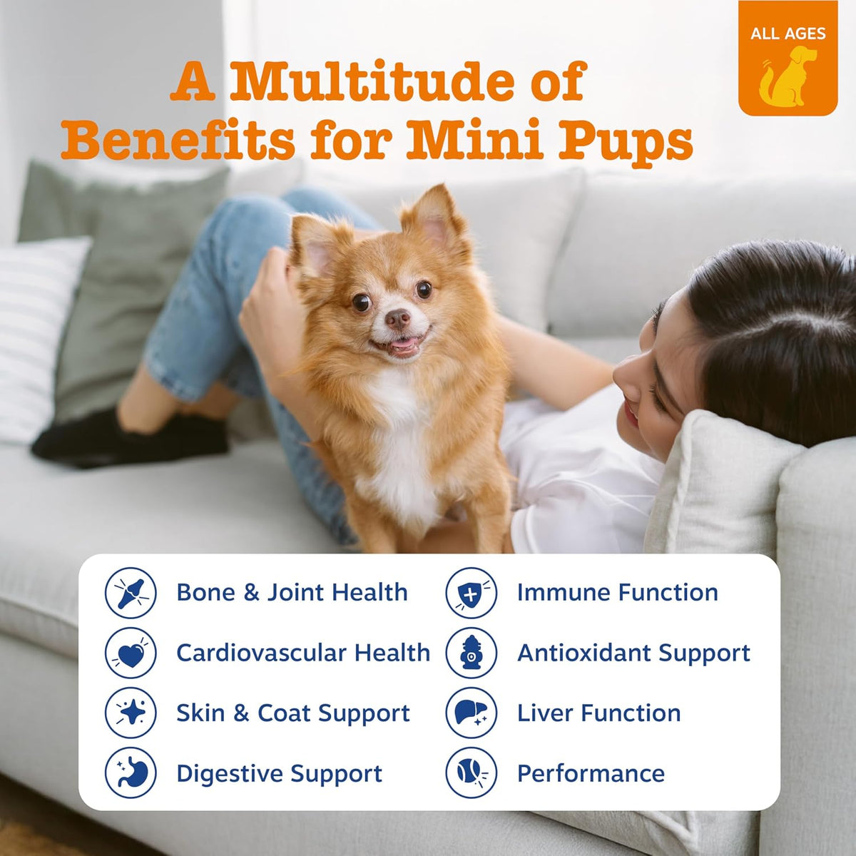 Zesty Paws Dog Multivitamin - Chewable Chicken Mini Bites (90ct) - görsel 2