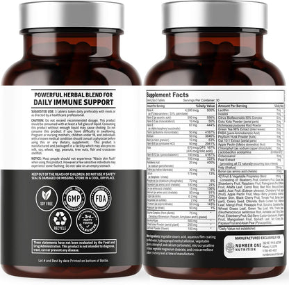 N1N Premium Plant Based Multivitamin - 42 Powerful Ingredients - Men and Women - 90 Tablets