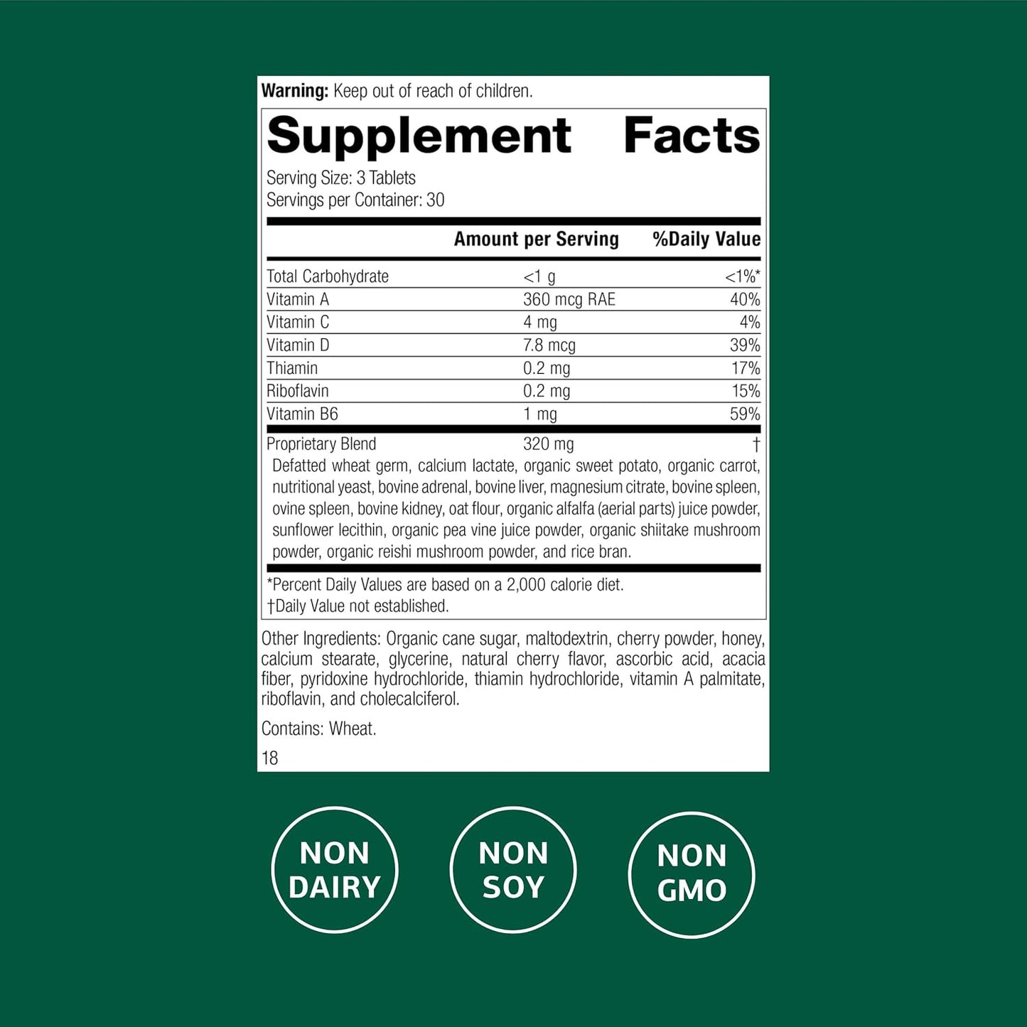 Standard Process Catalyn Chewable - Whole Food Multivitamin with Vitamins A, D, B6 - 90 Chewable Tablets - görsel 2
