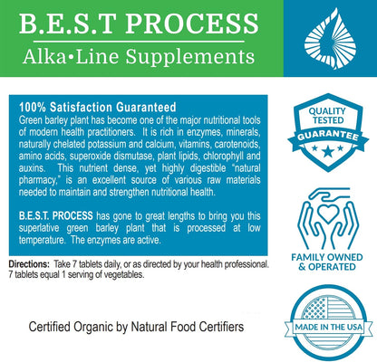 Alka•Green Tablets (6 Pack) – Organic Barley Grass Supplement with Enzymes & Amino Acids