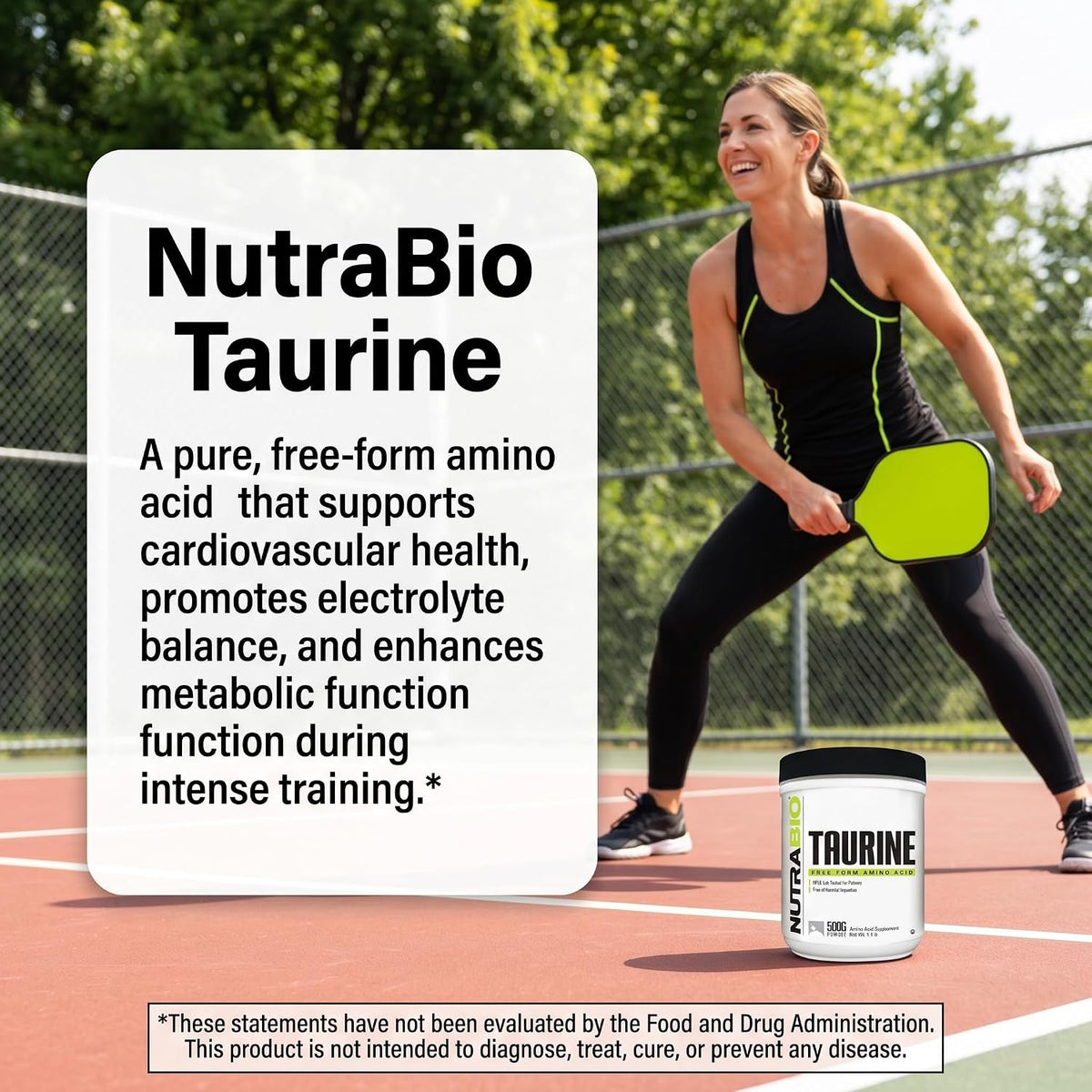NutraBio Taurine Powder 500g | Pure Free-Form L-Taurine Amino Acid Supplement | Supports Cellular Health, Energy, and Wellness | Non-GMO, USP Grade - görsel 5