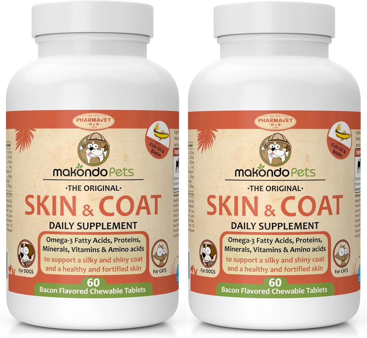 Skin and Coat Supplement with Fish Oil and Omega 3 for Dogs and Cats - Dog Itch Relief Pet Supplement for Shedding, Dry Itchy Skin and Allergies - Dog Allergy Treatment Vitamins (90 Tabs) - görsel 9