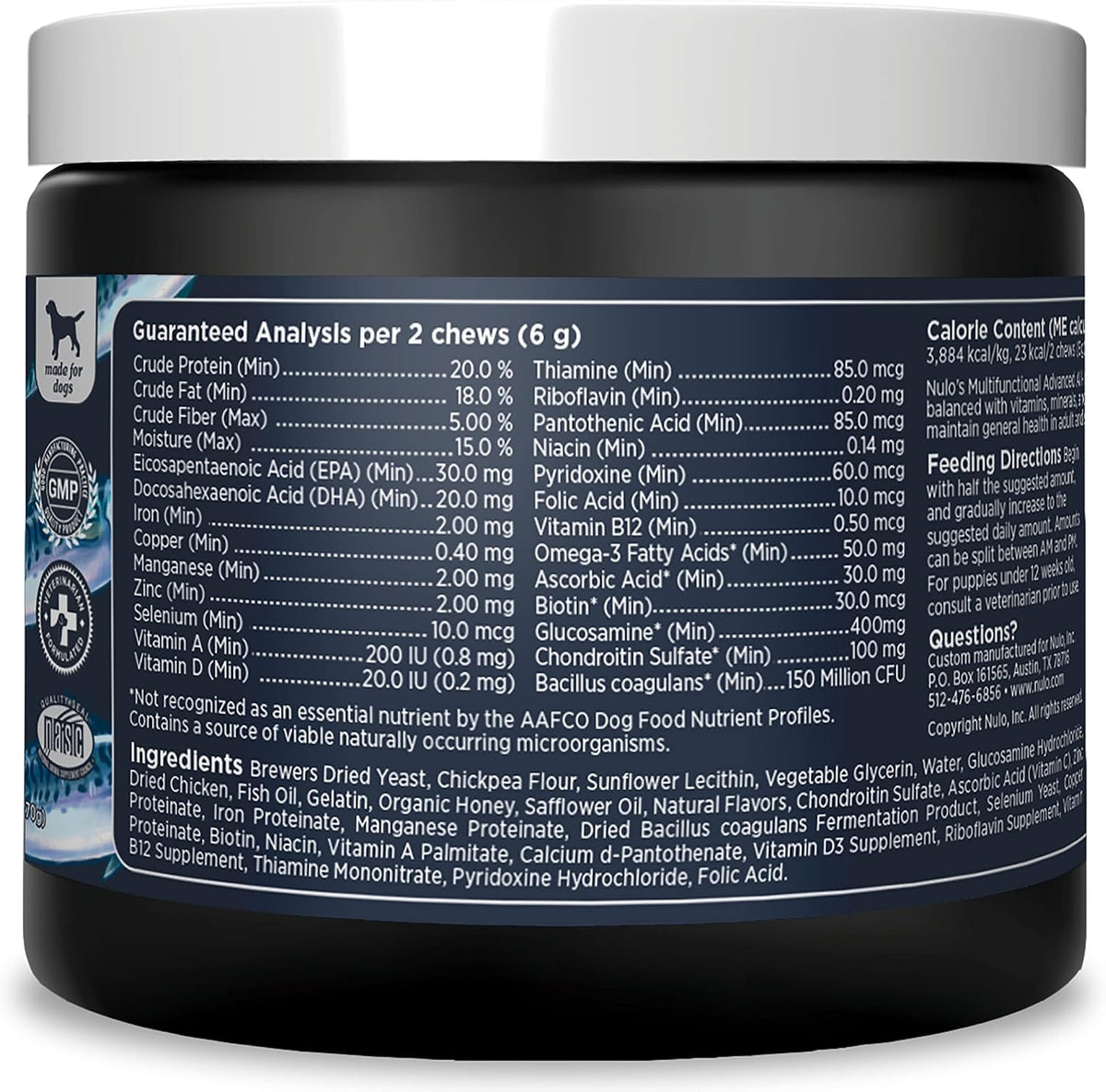Nulo Advanced Multifunctional All-in-1 – Skin & Coat Support: Contains EPA and DHA omega-3 fatty acids, which help – Image 1