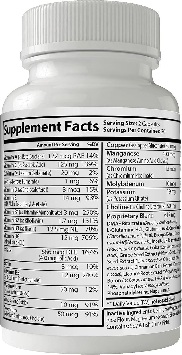 Neuro Enhancer Brain Booster Supplement – Focus & Memory Support – 60 Capsules - görsel 2