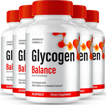 Glycogen Balance Advanced Blood Formula Capsules, Glycogen Blood Balance Supplement Pills – Maximum Strength, All Natural Healthy Circulation & Stable Levels, GlycogenBalance Reviews (5 Pack)