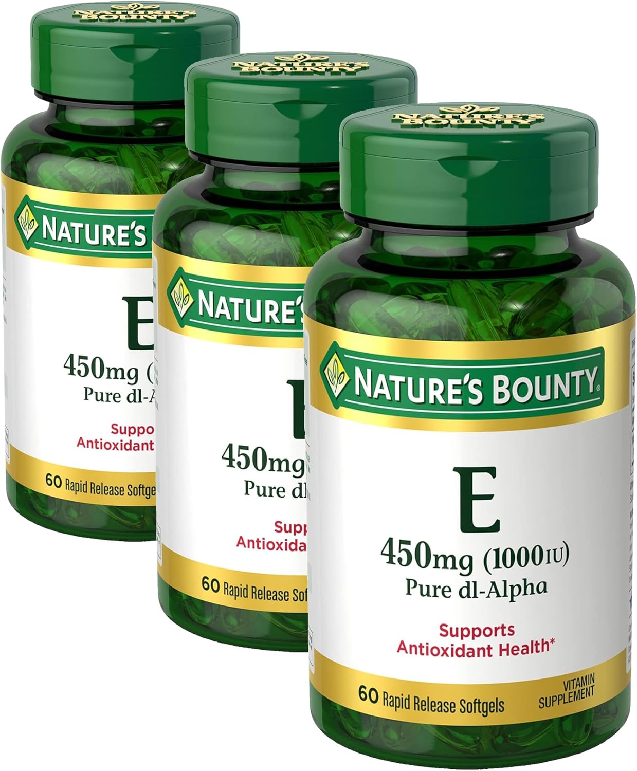 Nature's Bounty Vitamin E 1000 IU Softgels, 60 Count - görsel 7