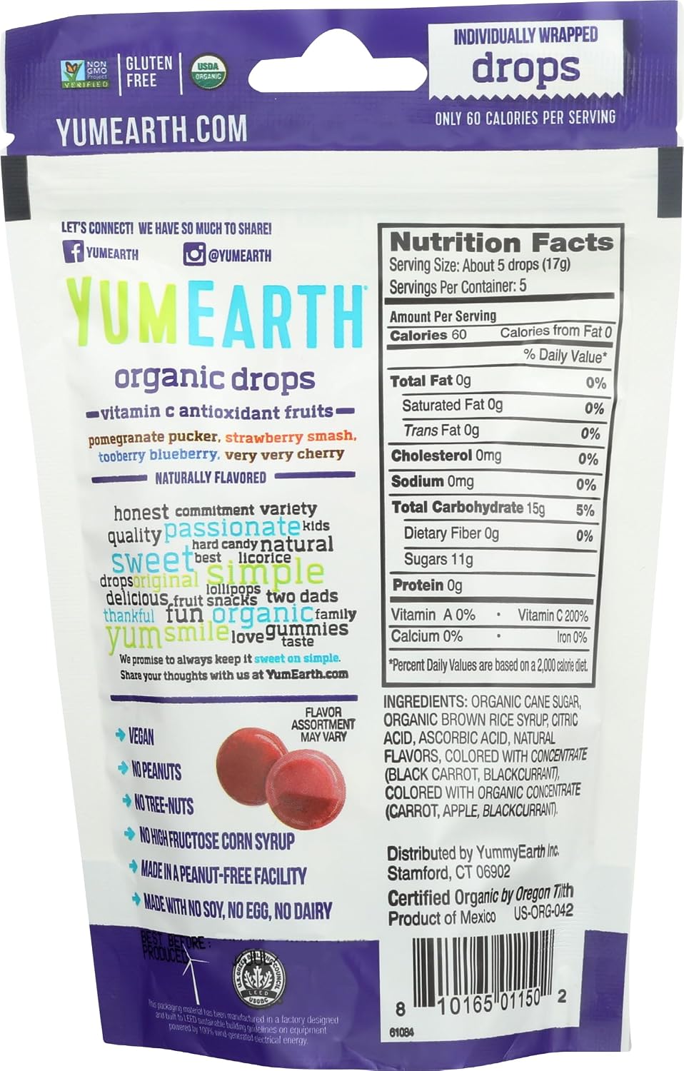Yummy Earth Organic Vitamin C Drops Antioxifruits, 97.6 ml - görsel 2