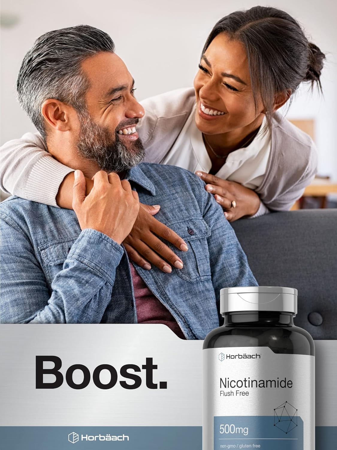 Horbäach Nicotinamide 500mg | 180 Capsules | Flush Free Food Supplement - görsel 6