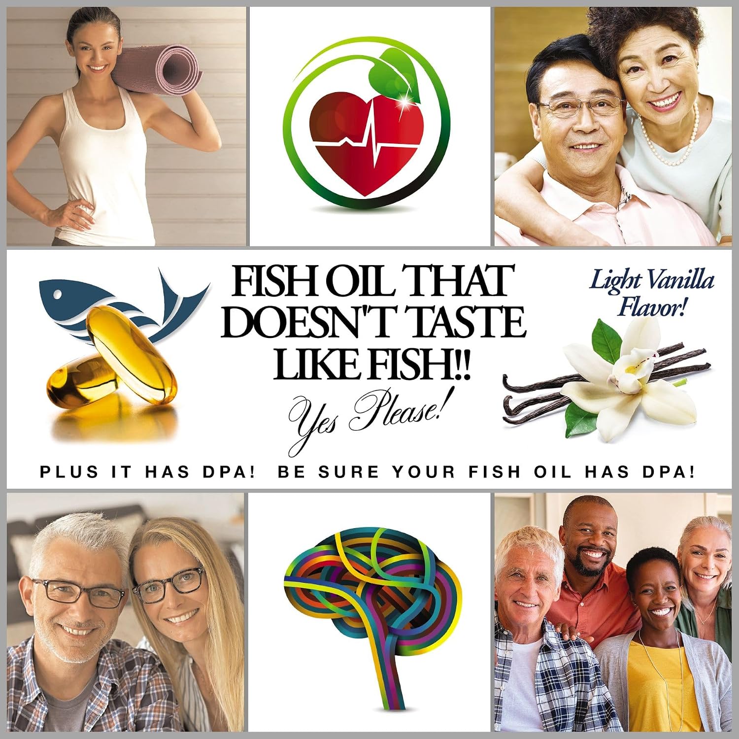 Triple Strength Fish Oil - Ultra Pure Wild Caught Omega-3 with DPA, EPA & DHA - 2900 mg - 90 Softgels - Non-GMO, Burp-Free, Vanilla Flavour - görsel 7